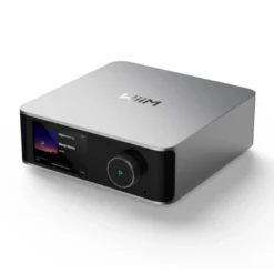 WiiM Ultra nätverksspelare med HDMI ARC, pekskärm & Chromecast, silver
