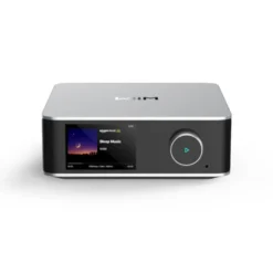 WiiM Ultra nätverksspelare med HDMI ARC, pekskärm & Chromecast, silver