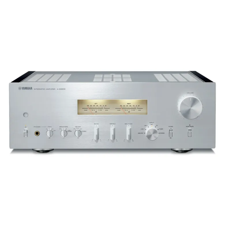 Yamaha A-S2200 förstärkare med retrodesign, silver