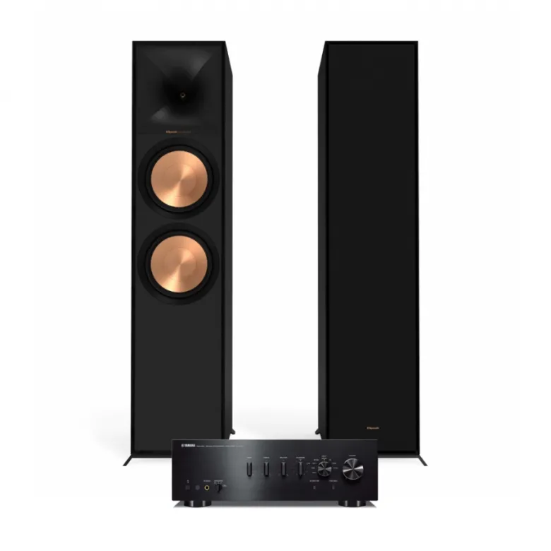 Yamaha A-S701 & Klipsch R-800F stereopaket, svart