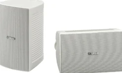 Yamaha NS-AW294 i vitt med Tangent Ampster BT III, utomhuspaket