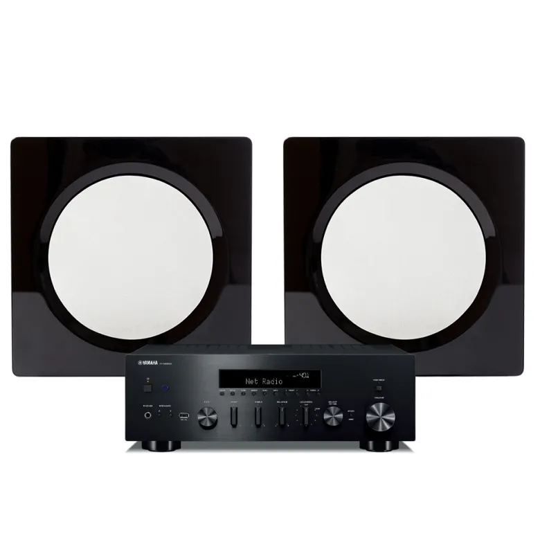 Yamaha R-N600A & DLS Flatbox D-One, stereopaket