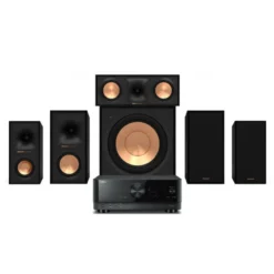 Yamaha RX-V4A & Klipsch Reference R-50M 5.1 hemmabiopaket, svart